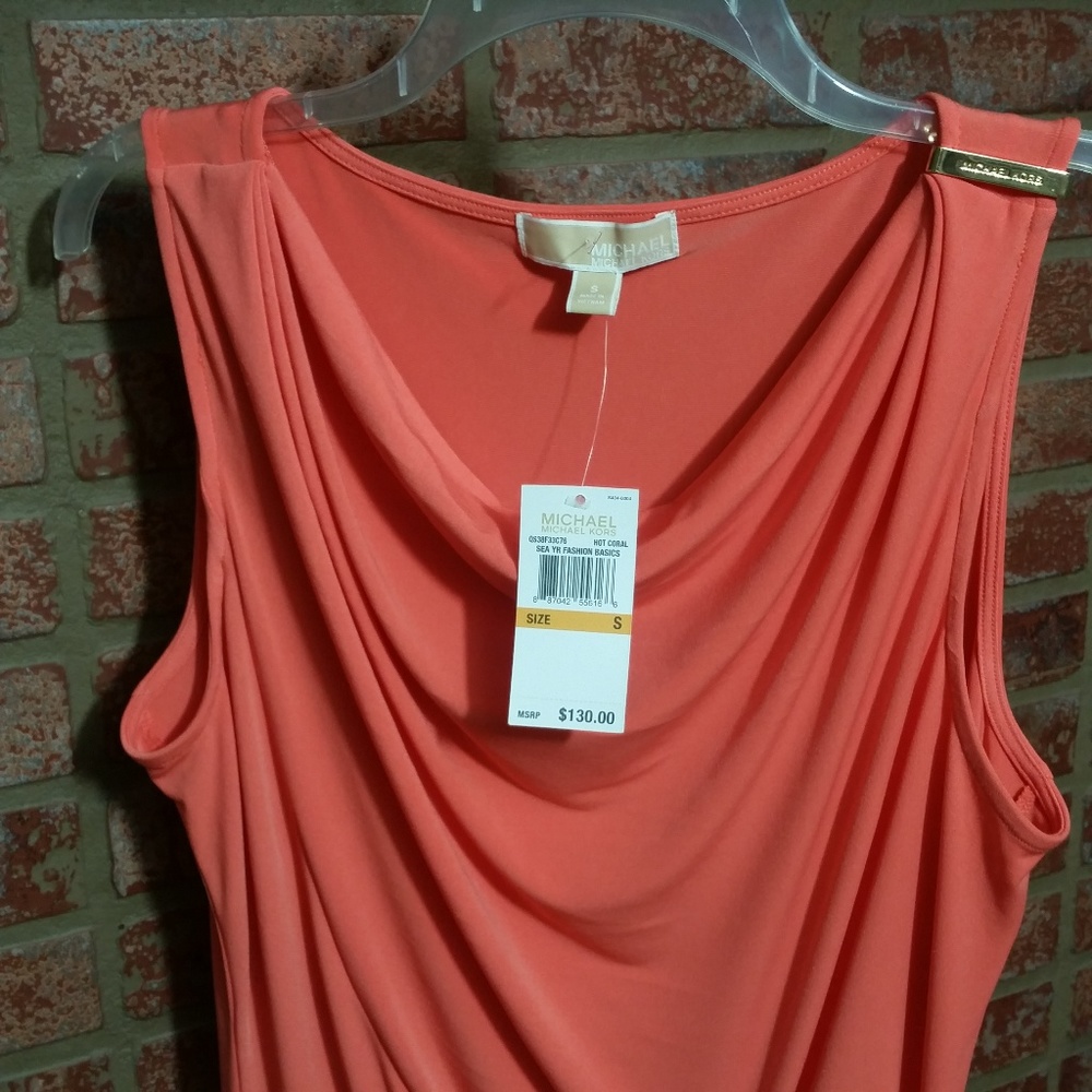 MICHAEL KORS  DRESS NWT  HOT CORAL